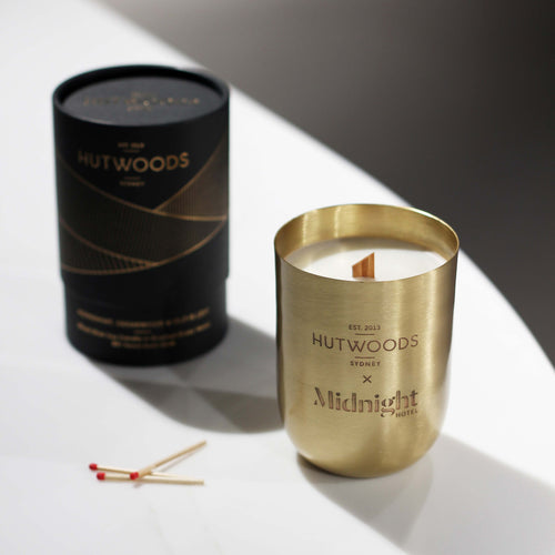 HUTWOODS X Midnight Hotel Wood Wick Soy Candle