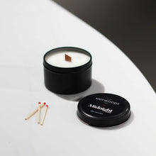 Load image into Gallery viewer, HUTWOODS X Midnight Hotel Travel Tin Soy Candle