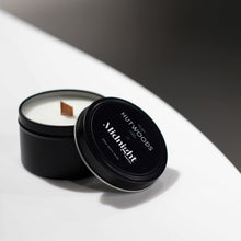 Load image into Gallery viewer, HUTWOODS X Midnight Hotel Travel Tin Soy Candle